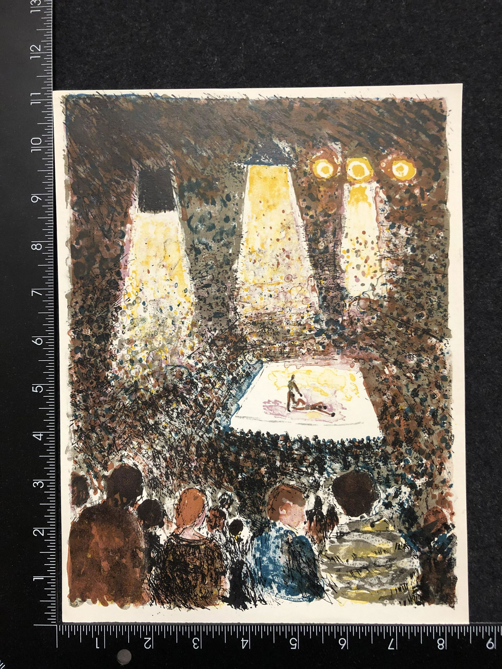 Artist: Guy Bardone (French, 1927-2015) Title: Olympique - Boxing Year: 1964 Medium:: Artist: Guy Bardone (French, 1927-2015) Title: Olympique - Boxing Year: 1964 Medium: Original lithograph Image Size: 10.8 X 8.1 inches Sheet Size: 11.1 X 8.4 inches Description: Unsig