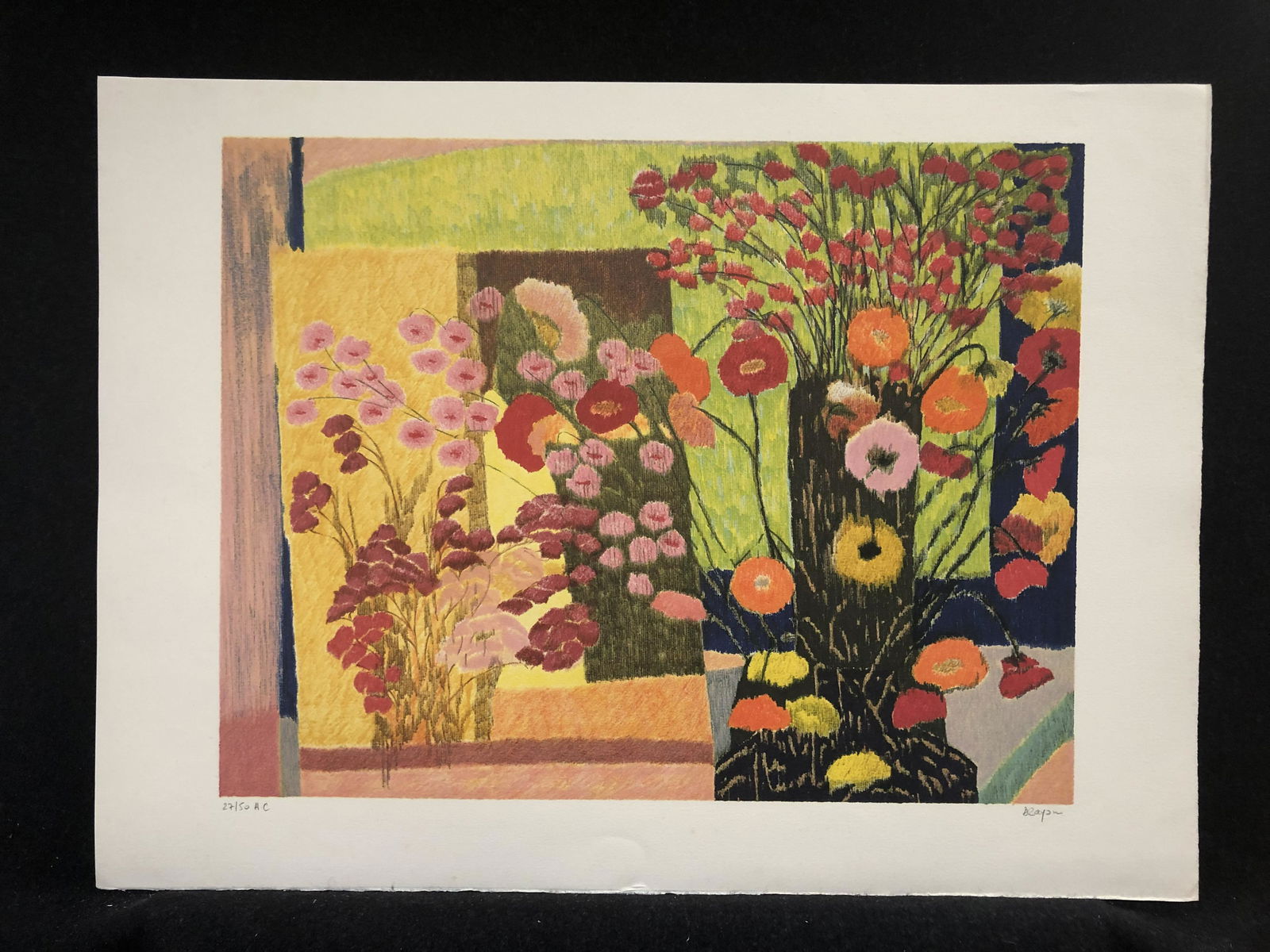 Artist:  Denise Zayan (French, 1939-2002)  Title:  Two Bouquets  Year:  Ca.1980  Medium:  Original (1 of 6)