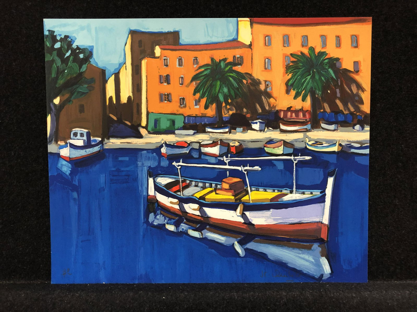 Artist:  Jean Claude Quilici (French, 1941-living)   Title:  Barques a Ajaccio  Year:  1989 (1 of 7)