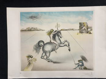 Salvador Dali pencil signed etching