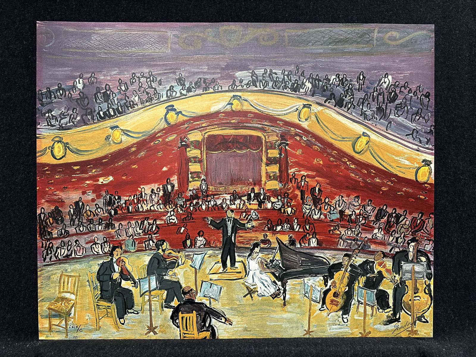 unidentified, signed original lithograph (ed.LXIX/C) (1 of 5)