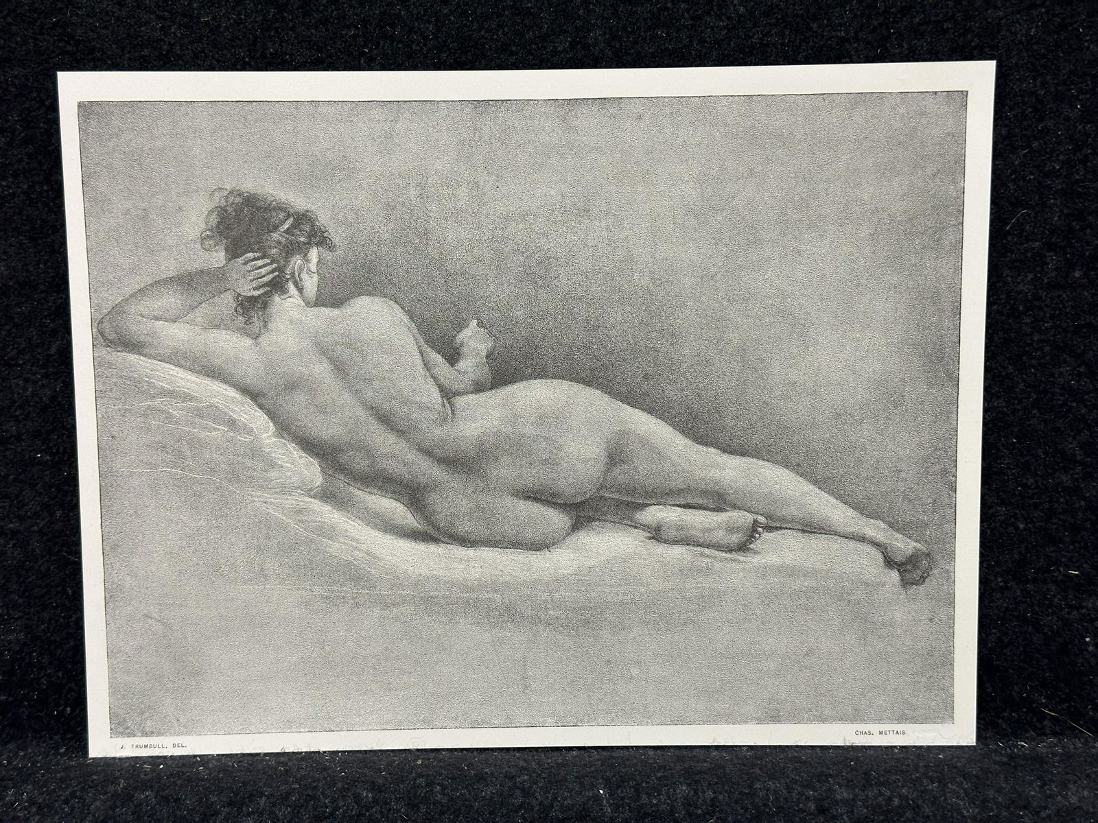 John Trumbull, lithograph after the drawing: Artist: John Trumbull (American, 1756-1843) Title: Nude Year: 1886 Medium: lithograph Image Size: 7.4 x 10 inches Sheet Size: 8.0 x 10.5 inches Catalog reference: n/a De