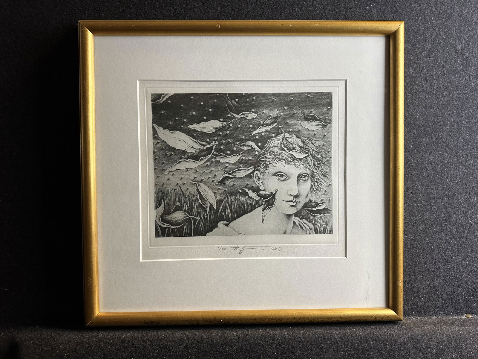 W. P. Eberhard Eggers, pencil signed original mezzotint (1 of 5)