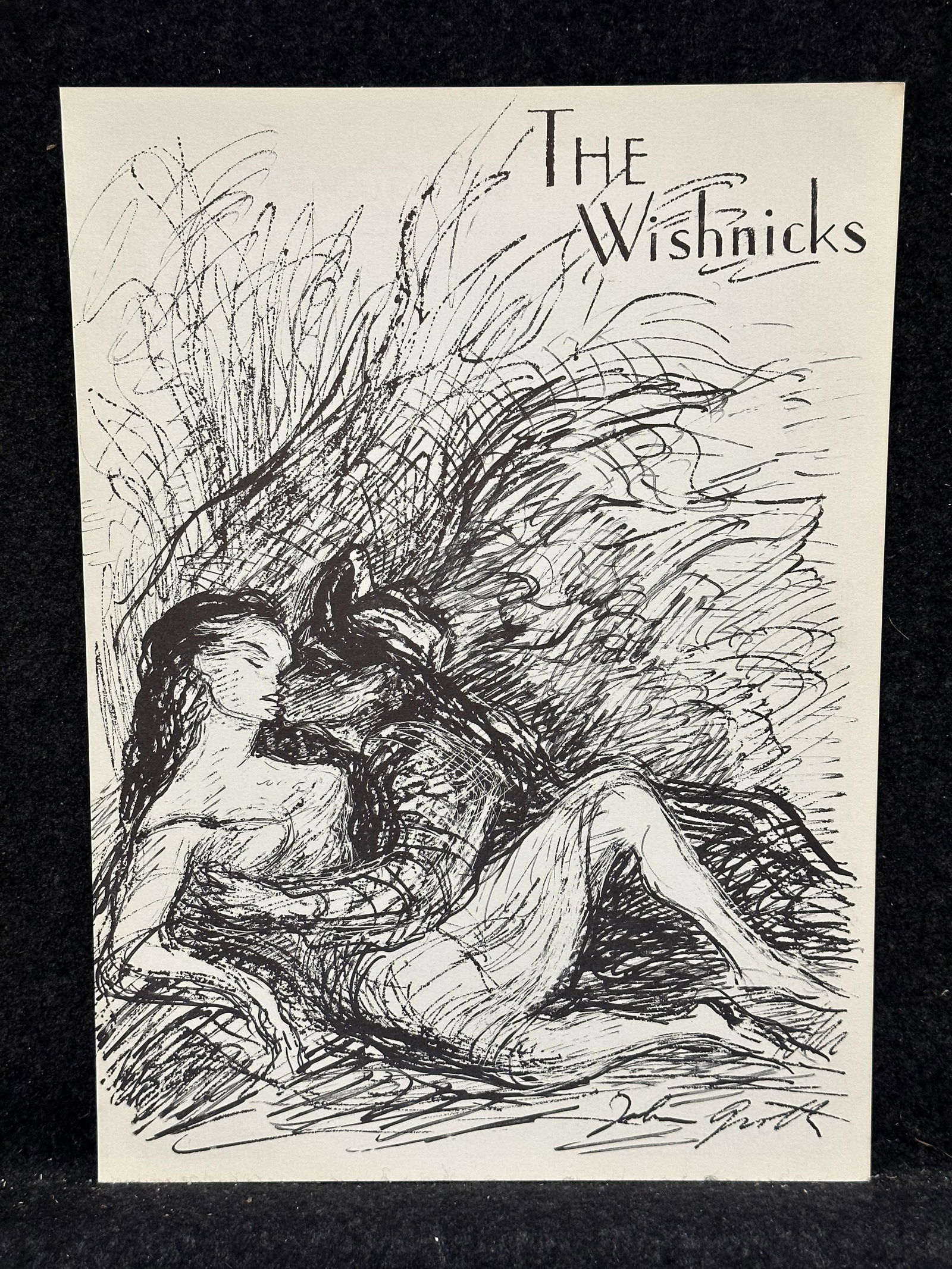 John Groth, original lithograph: Artist: John Groth (American, 1908-1988) Title: The Wishnicks Year: 1957 Medium: original lithograph Image Size: 12 x 8.8 inches Sheet Size: 12 x 8.8 inches Catalog reference: n/a