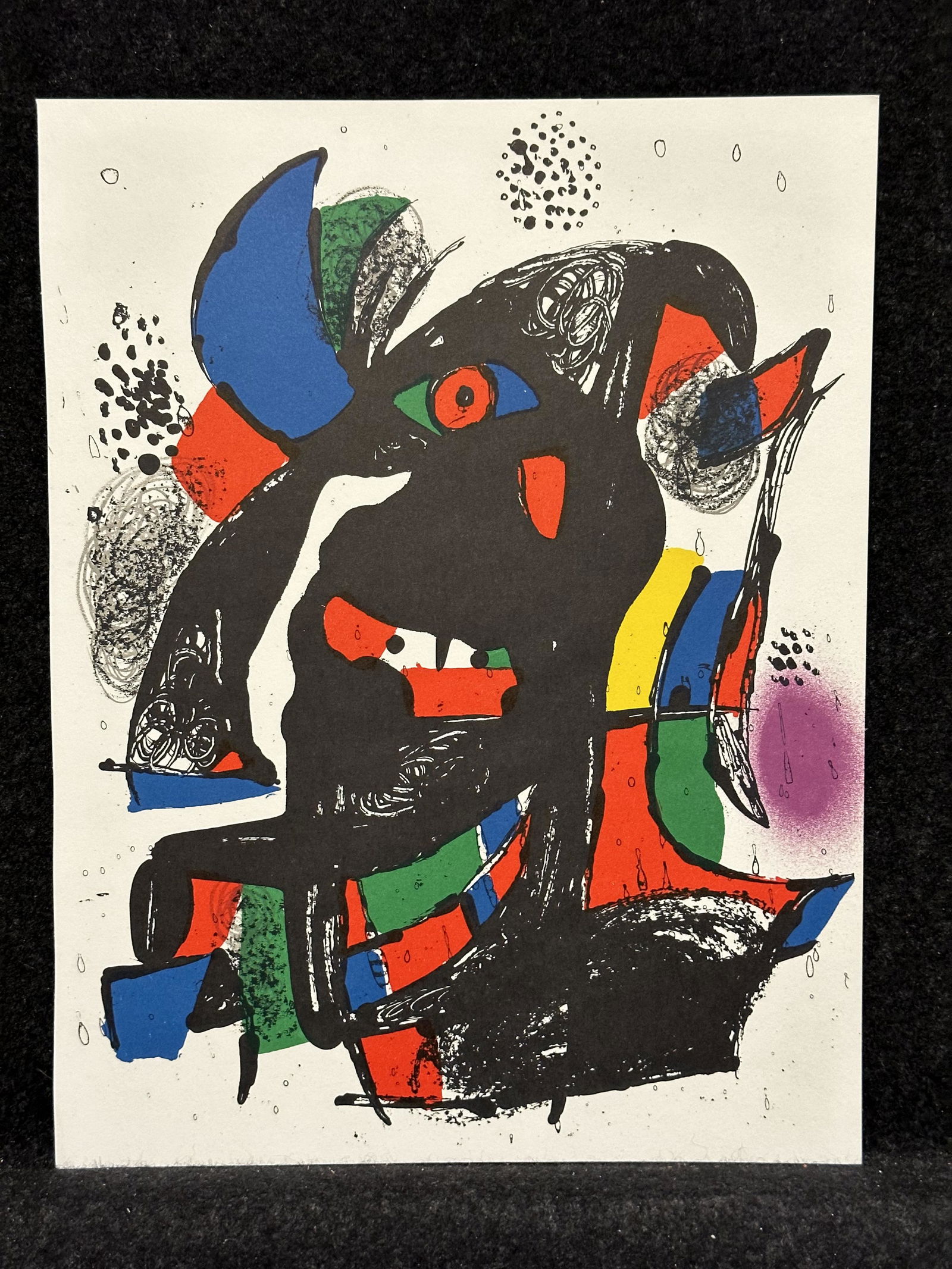 Artist:  Joan Miro (Spanish, 1893-1983)   Title:  Untitled  Year:  1972  Medium:  color lithograph (1 of 4)