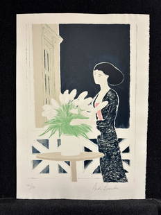 Artist: Andre Brasilier (French, 1929-living) Title: La Nuit Year: 1982 Medium: original: Artist: Andre Brasilier (French, 1929-living) Title: La Nuit Year: 1982 Medium: original lithograph Image Size: 25.5 x 17.6 inches Sheet Size: 29.8 x 21.1 inches Catalog reference: