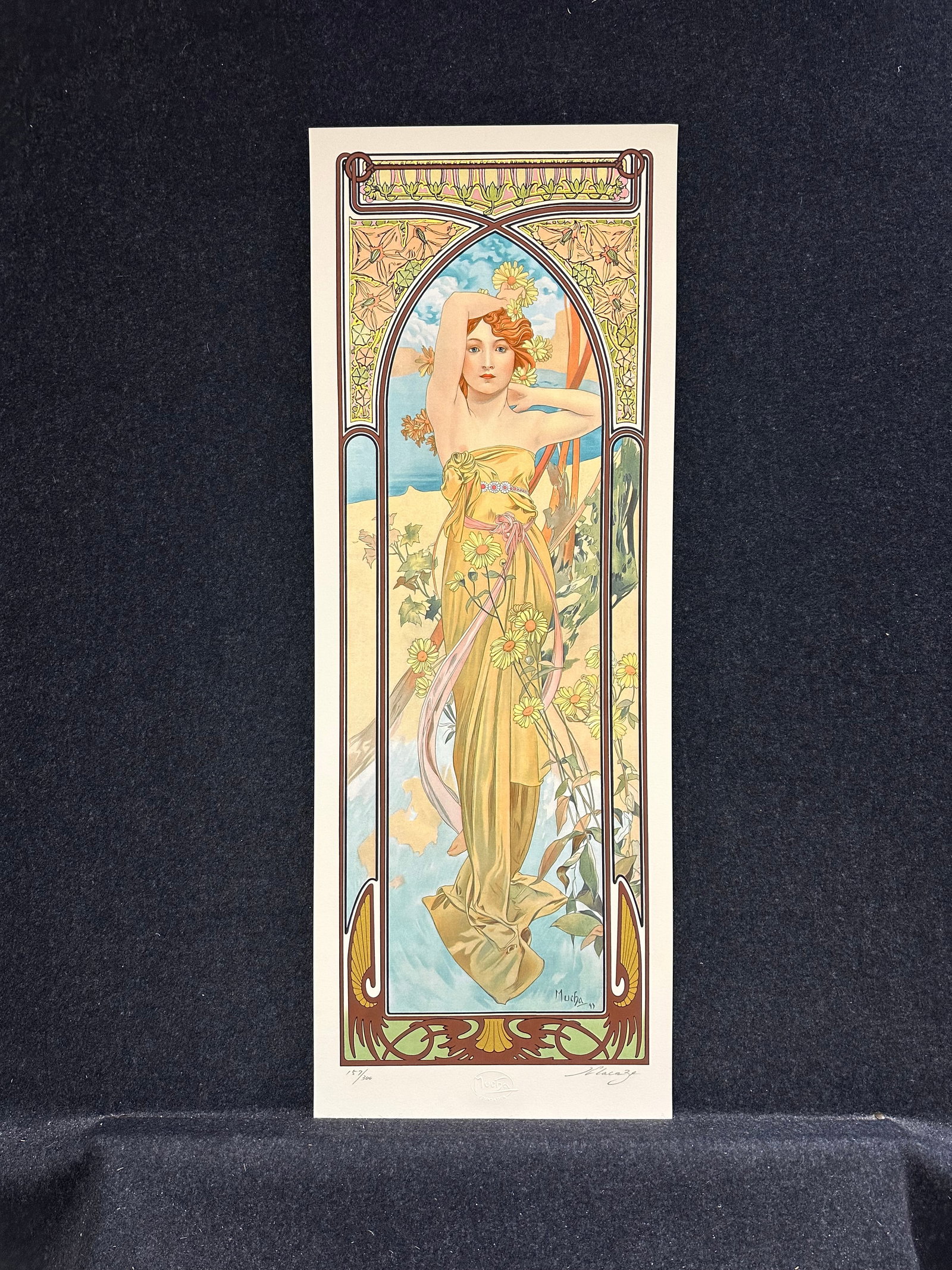 Alphonse Mucha, pencil signed lithograph by lithographer (1 of 8)