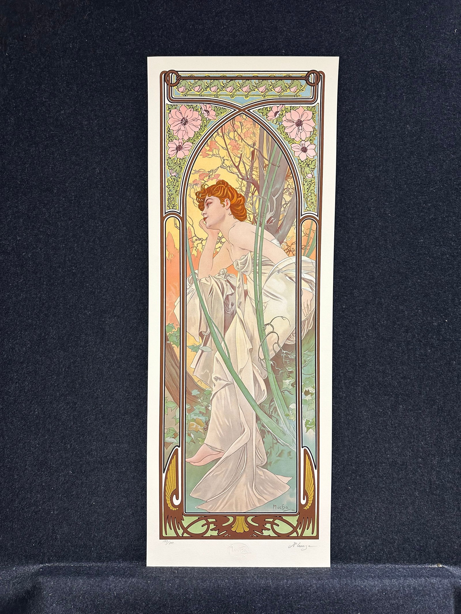 Alphonse Mucha, pencil signed lithograph by lithographer (1 of 8)