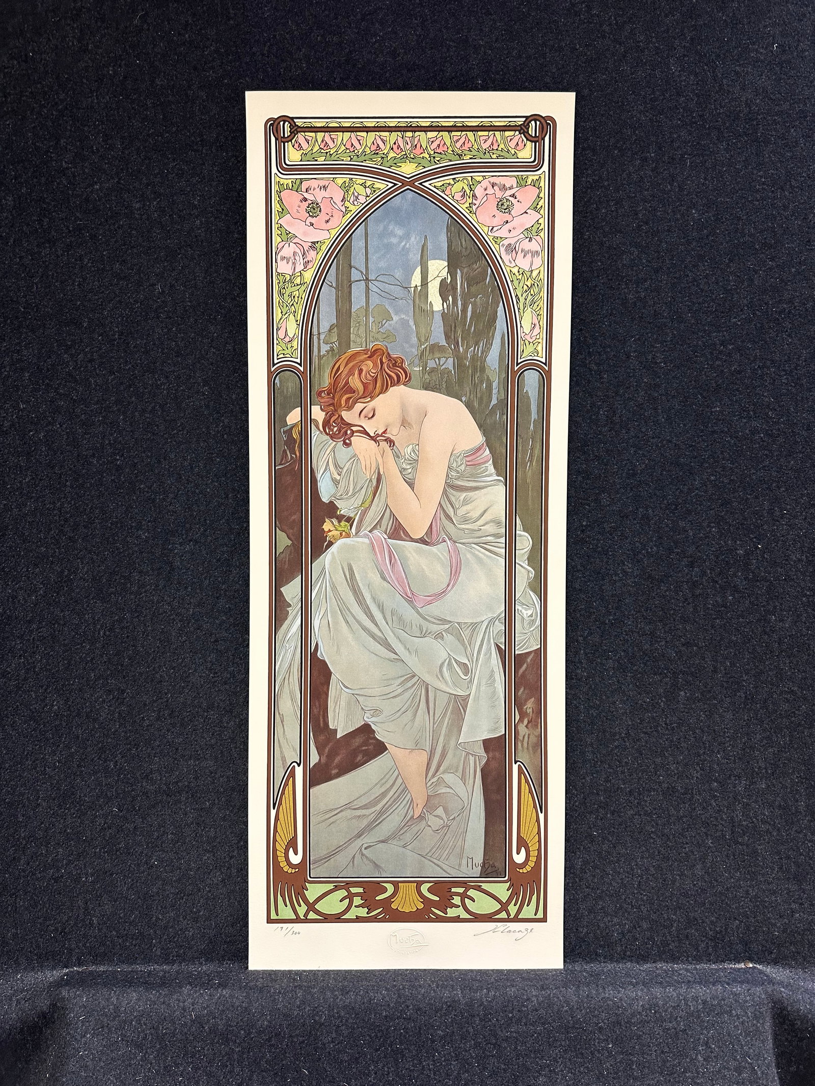 Alphonse Mucha, pencil signed lithograph by lithographer (1 of 8)