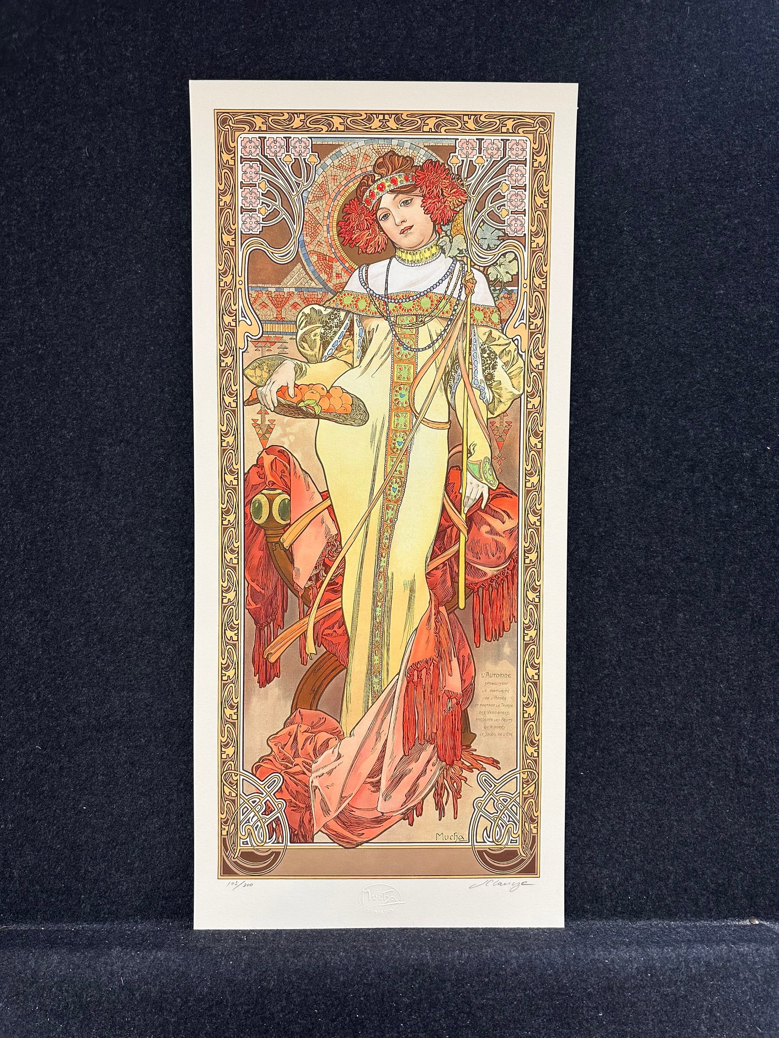 Alphonse Mucha, pencil signed lithograph by lithographer (1 of 8)