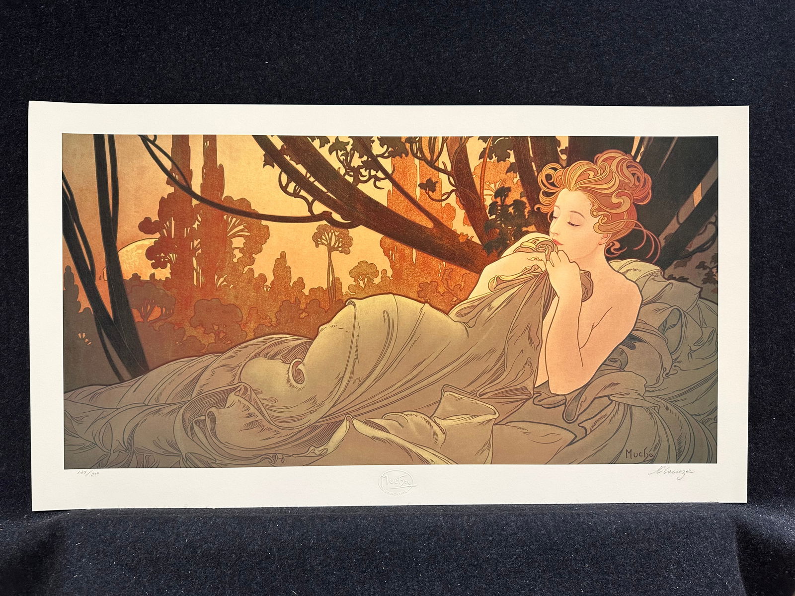Alphonse Mucha, pencil signed lithograph by lithographer (1 of 8)