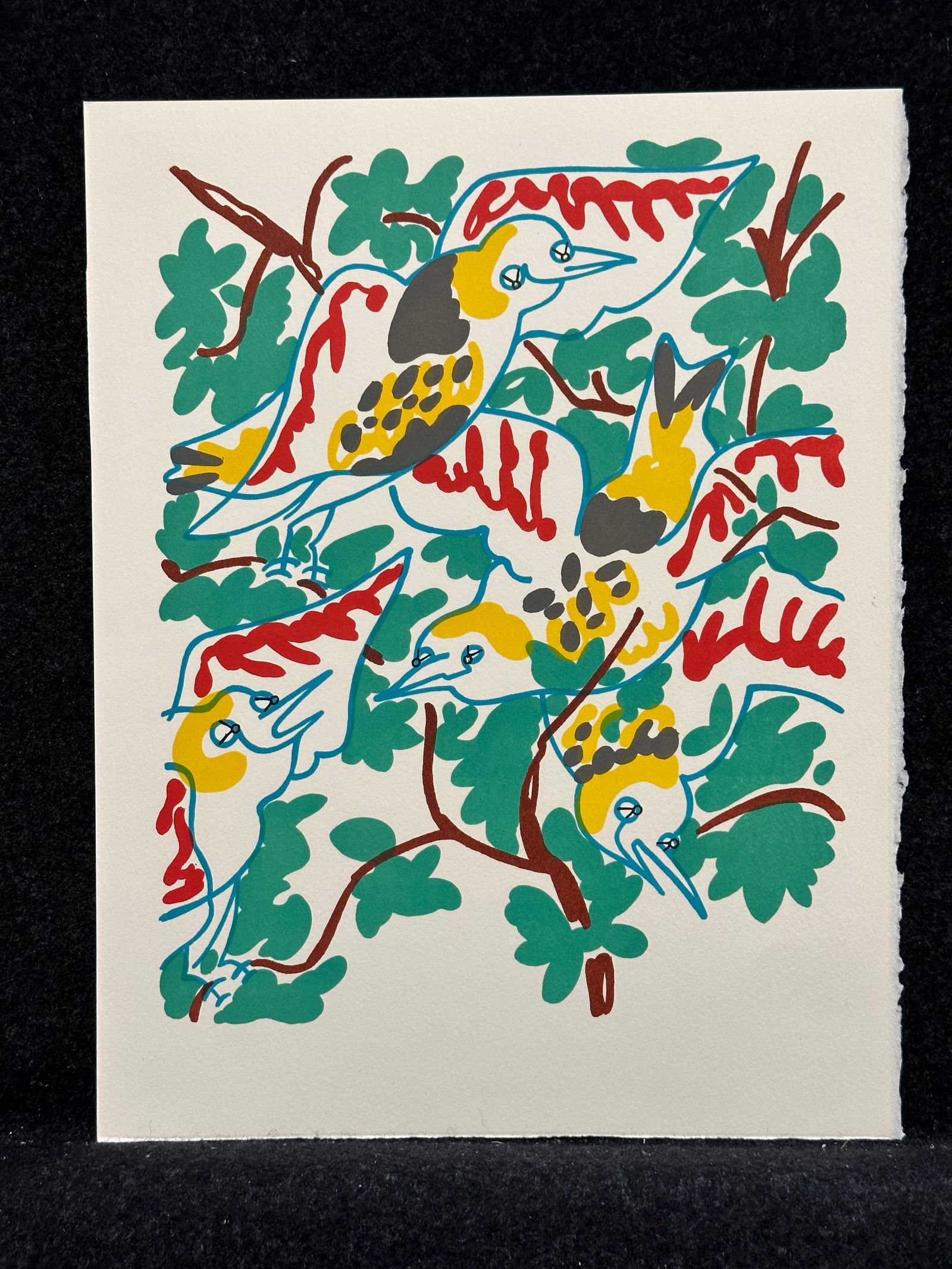 Charles Lapicque, original lithograph, unsigned: Artist: Charles Lapicque (French, 1898-1988) Title: Le Chants des Oiseaux Year: 1972 Medium: original lithograph Image Size: 10.6 x 8.5 inches Sheet Size: 12.6 x 9.8 inches Catalog re