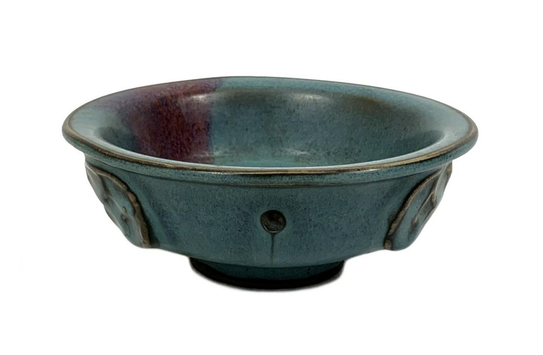 Antique Chinese Flambé Porcelain Jun Bulb Bowl (1 of 4)