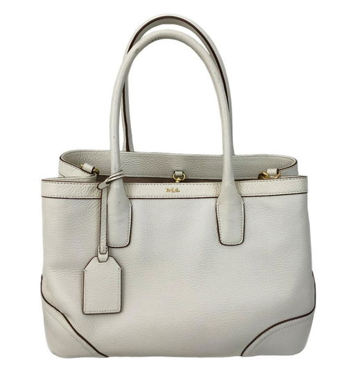 Ralph Lauren White Leather Handbag Purse