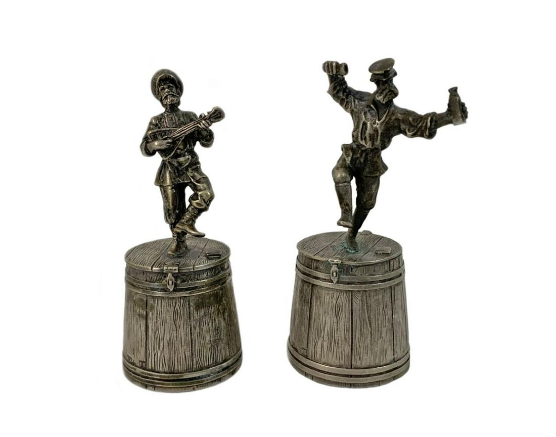 Russian 84 Silver Figural Kiddush Cups (1 of 2)