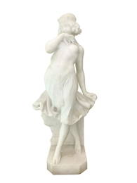 Antique Italian Marble Harem Girl Sculpture