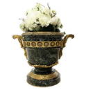 Antique French Marble & Dore Bronze Planter