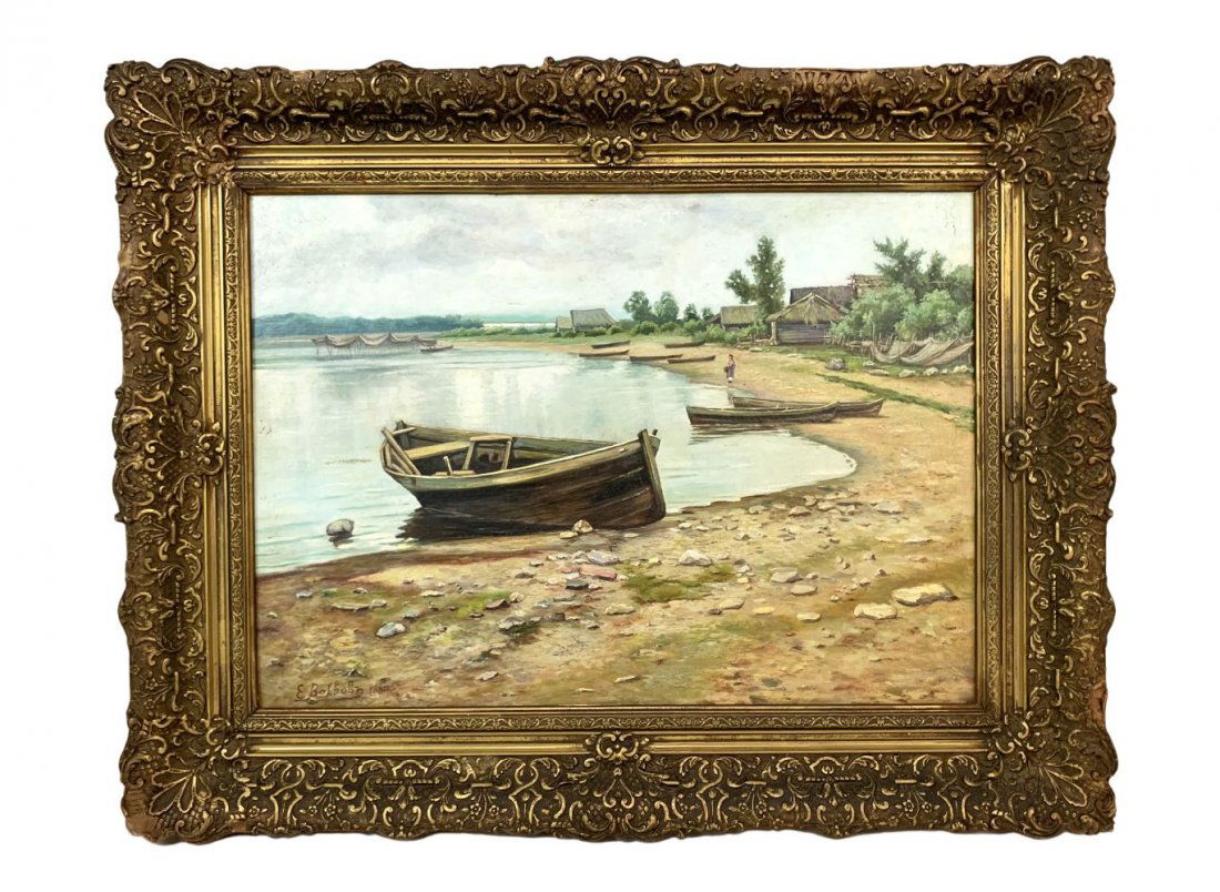 Attributed to Efim E. Volkov Russian Oil Painting (1 of 10)