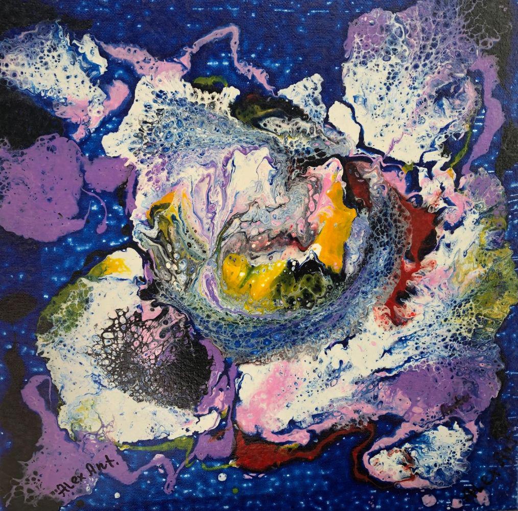 Alexander Antanenka Ocean Orchid Acrylic Painting (1 of 3)