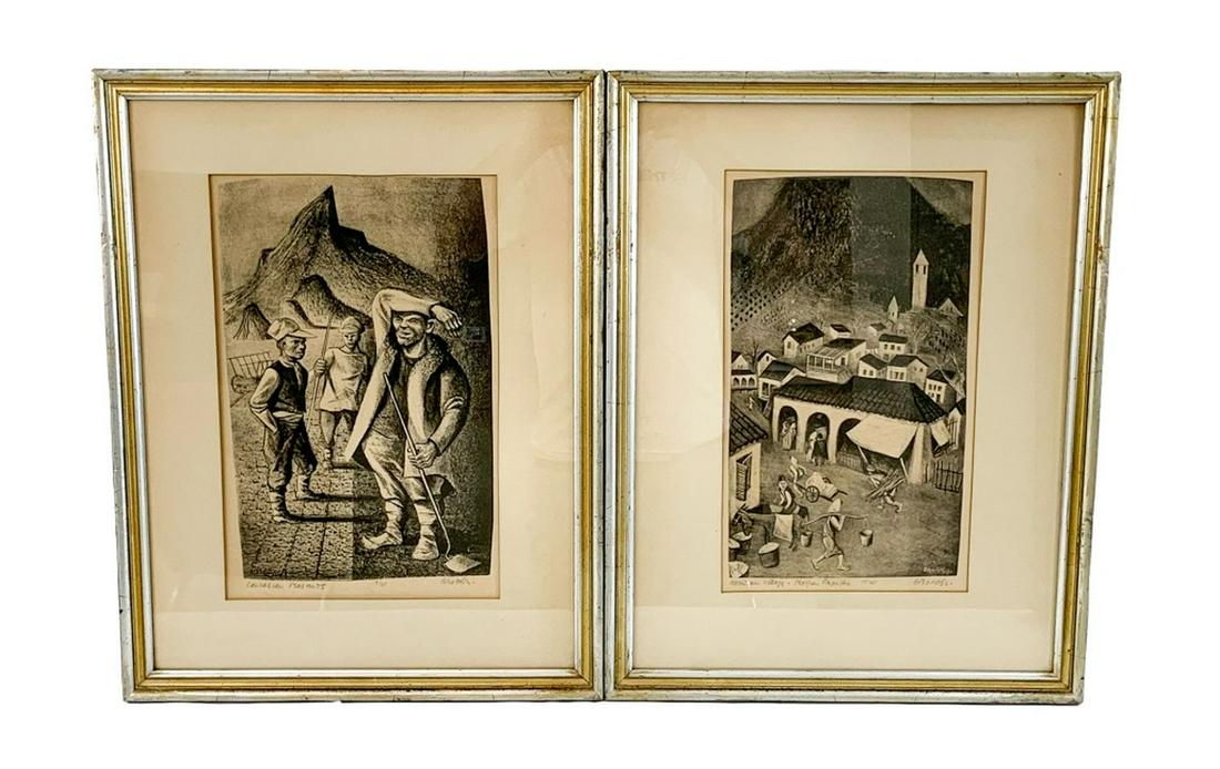 Collection of 10 William Gropper Framed Etchings (1 of 6)