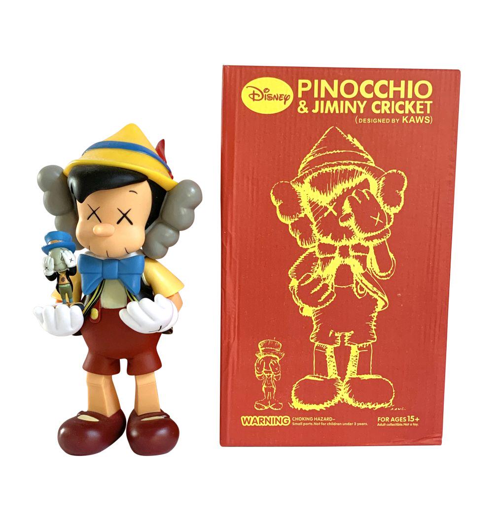 KAWS Pinocchio & Jimmy Cricket Vinyl Figures w/Box (1 of 9)