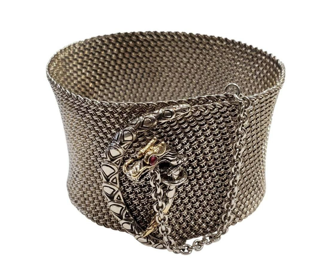 John Hardy 18K & Sterling Dragon Cuff Bracelet (1 of 4)