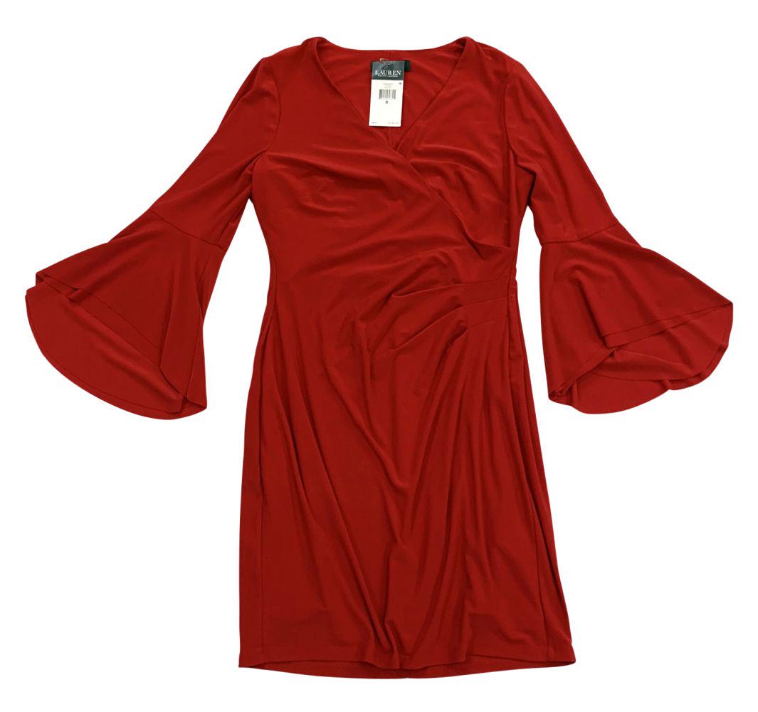 Ralph Lauren Red Silk Evening Dress (1 of 3)