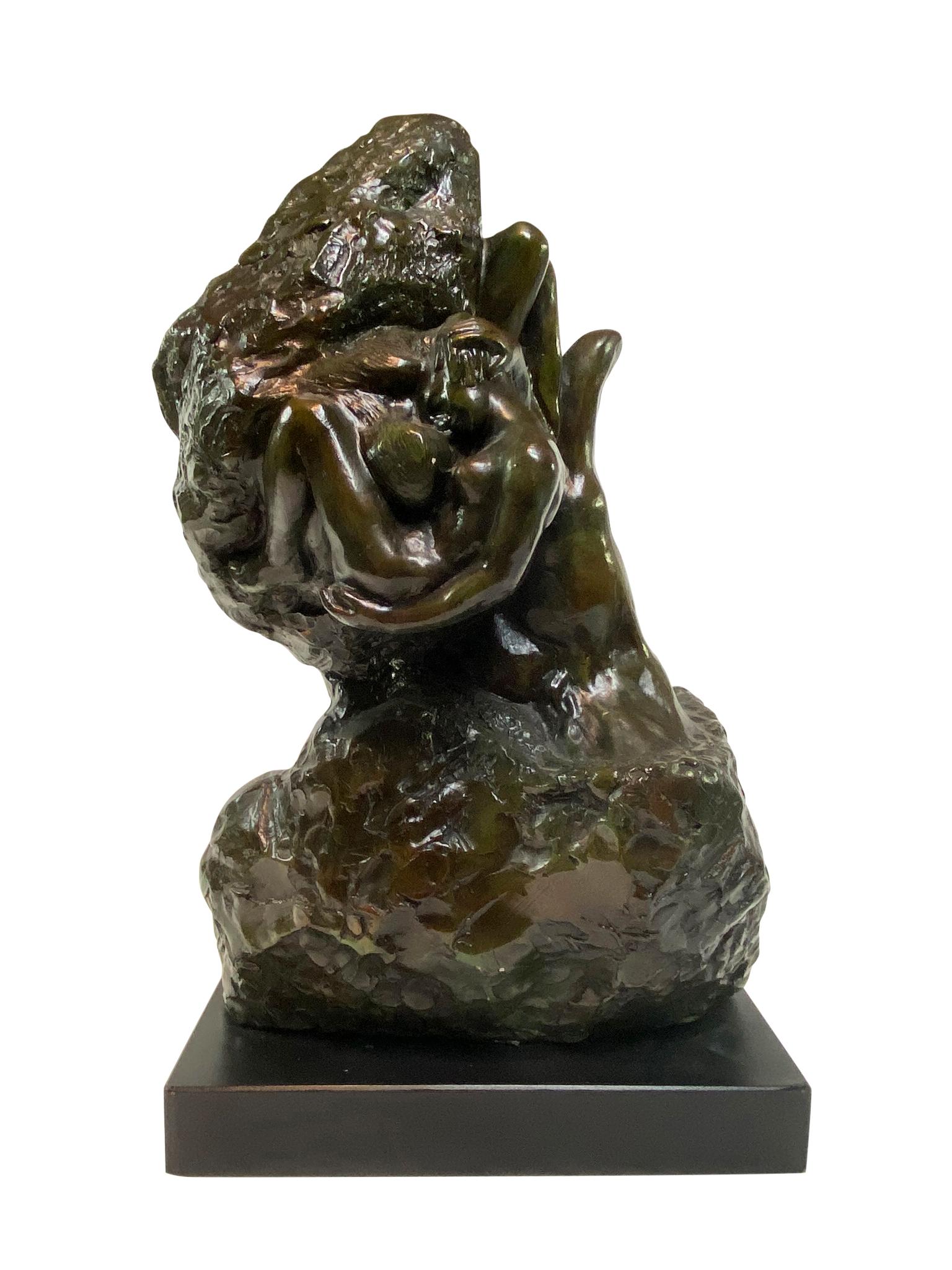 After Auguste Rodin "Hand of God" C.1958 Sculpture: Authentic copy Alva Museum, NY "Hand of God" sculpture after Auguste Rodin's 1896 marble sculpture. Circa: 1958. Signed "A. Rodin". Bears original label to base. Measures: 18-1/2" H x 12" W x 7" D. Ba