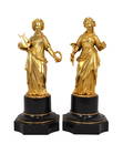 Antique French Gilt Bronze Figural Sculptures