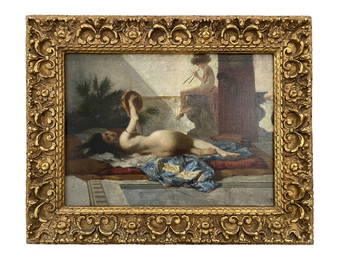 G. Simonetti "The Harem Girl" 19th C. Oil Painting