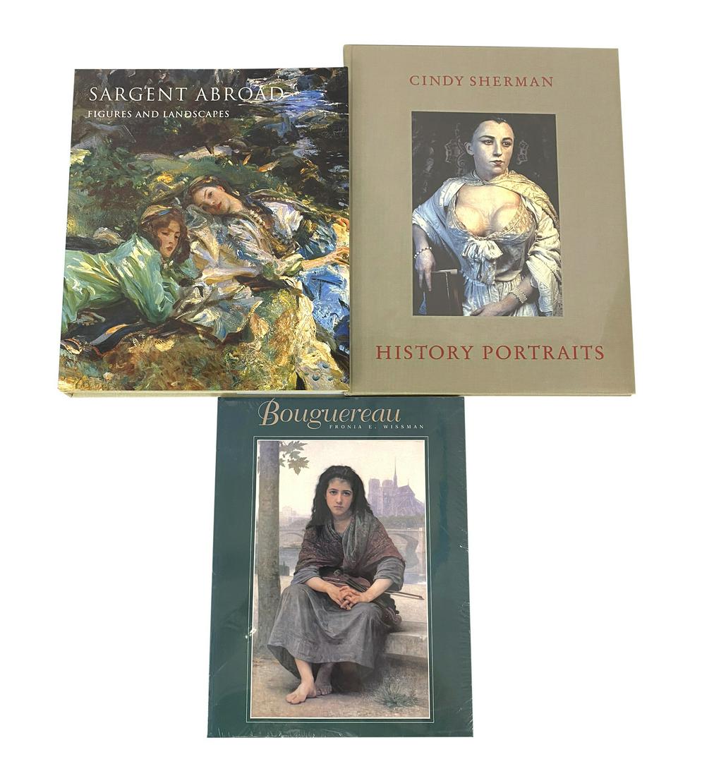 Sargent Abroad, Cindy Sherman & Bouguereau Books: Lot to include: Sargent Abroad "Figures and Landscapes", Cindy Sherman "History Portraits" and "Bouguereau" books. Local Pick Up or Third Party Shipping Required.
