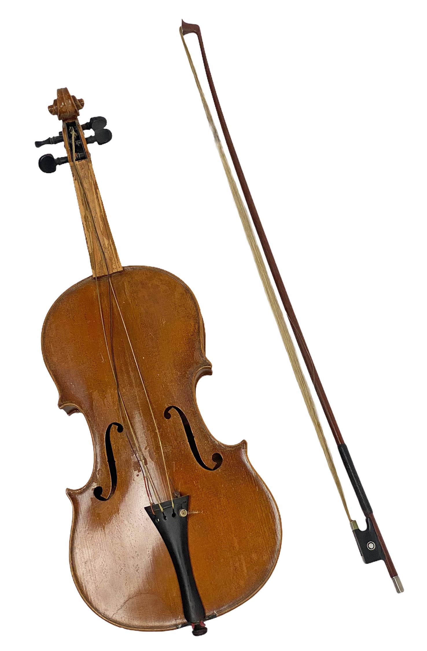 18th C. Antonius Stradivarius Antique Violin & Bow (1 of 6)