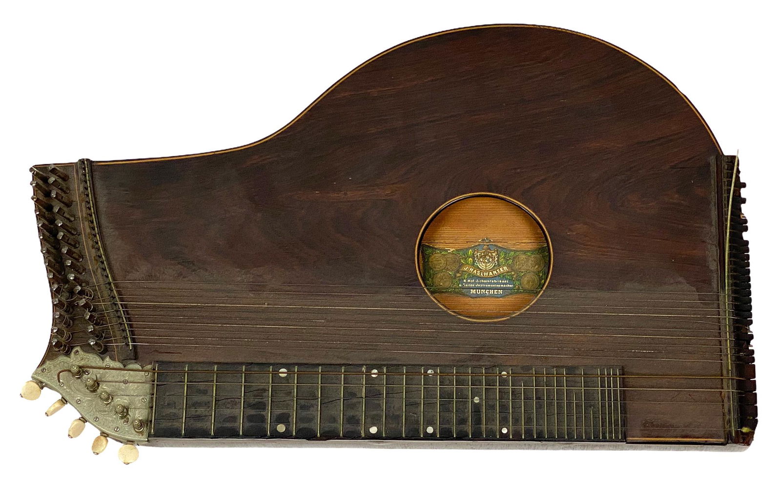 Antique J. Haslwanter German Mandolin Guitar Harp (1 of 3)