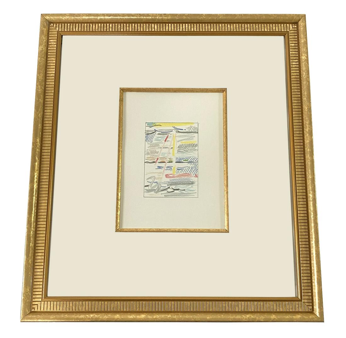 Roy Lichtenstein 1980s Landscape Sketch Lithograph (1 of 7)