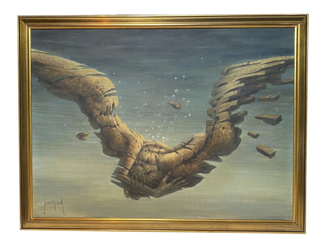 Francis de Saint-Genies Surrealist Oil Painting (1 of 5)