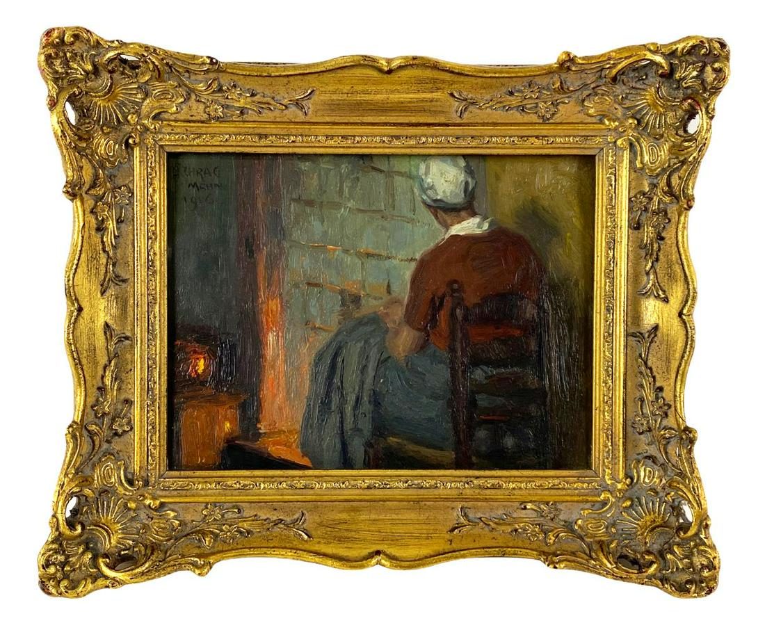 Julius Shrag 19th C. Oil Painting on Board (1 of 8)