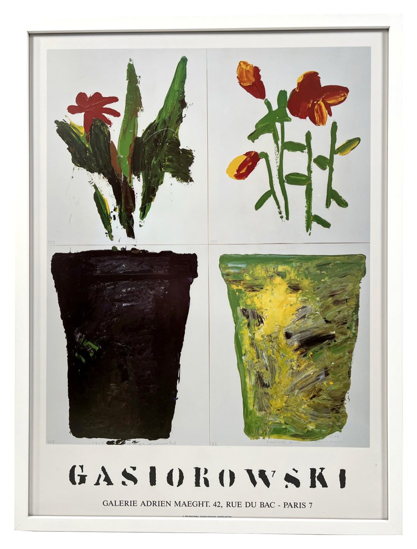 Gerard Gasiorowski Galerie Maeght Flowers Poster (1 of 1)