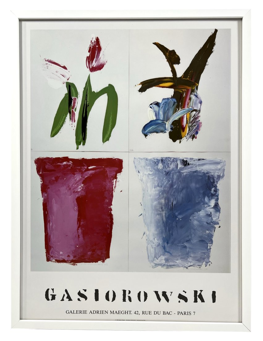 Gerard Gasiorowski Galerie Maeght Flowers Poster (1 of 1)