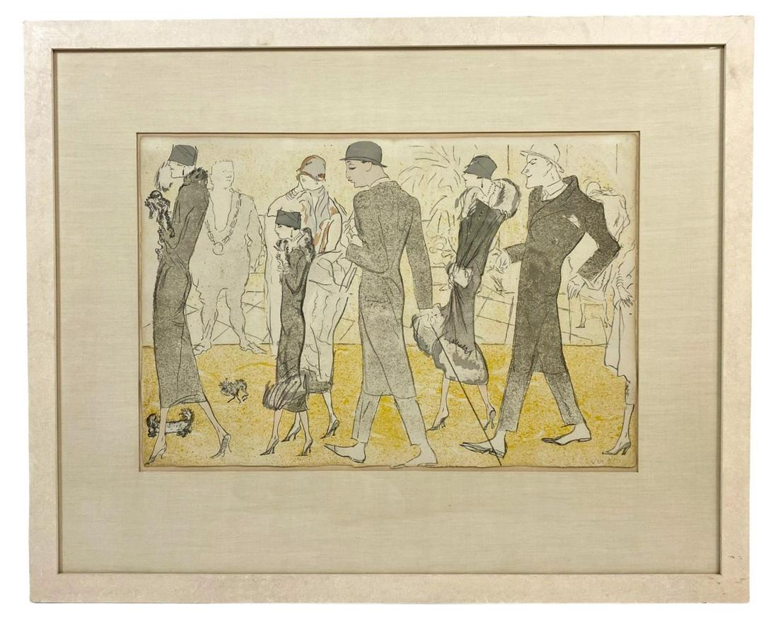 Marcel Vertes Pencil Signed Lithograph In Colours (1 of 8)