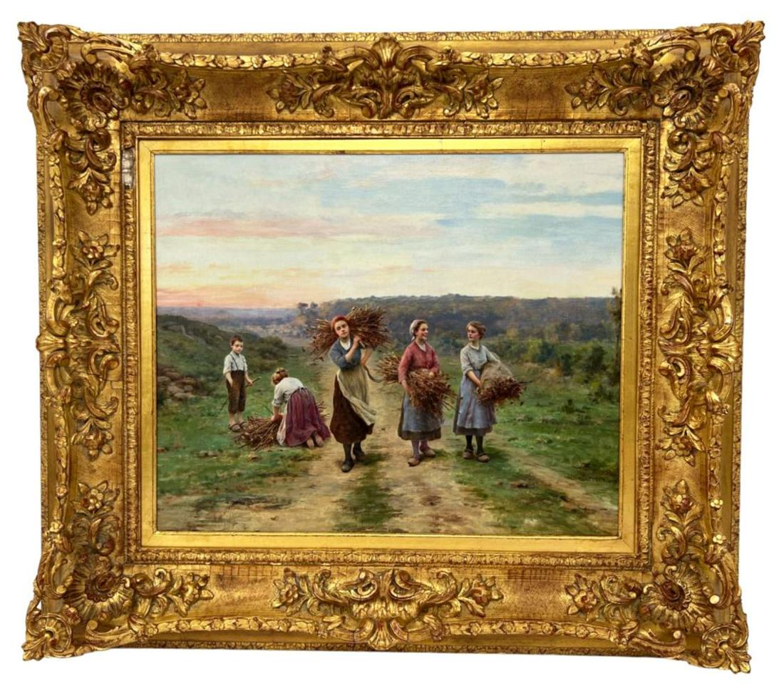 Cesar Pattein 19th C. French Realism Oil Painting (1 of 14)