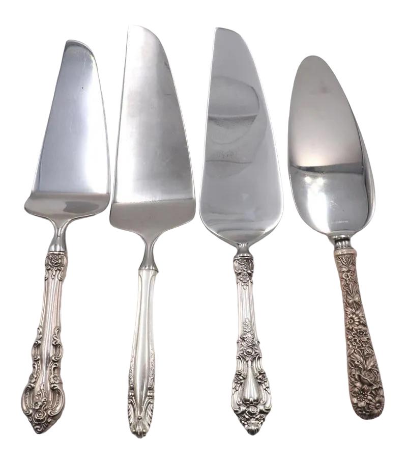 Lot of (4) Sterling Silver Pie Servers (1 of 2)