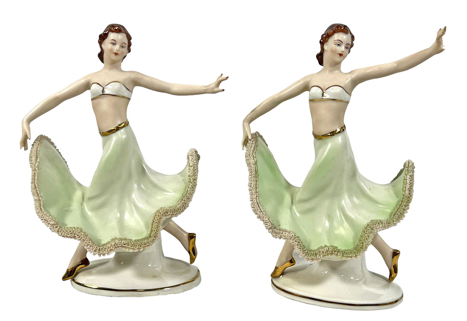 Two (2) Dresden Porcelain Spanish Dancer Figurines (1 of 1)