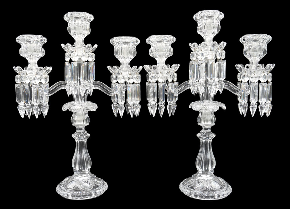 Pair of Baccarat French Crystal Candelabras (1 of 9)