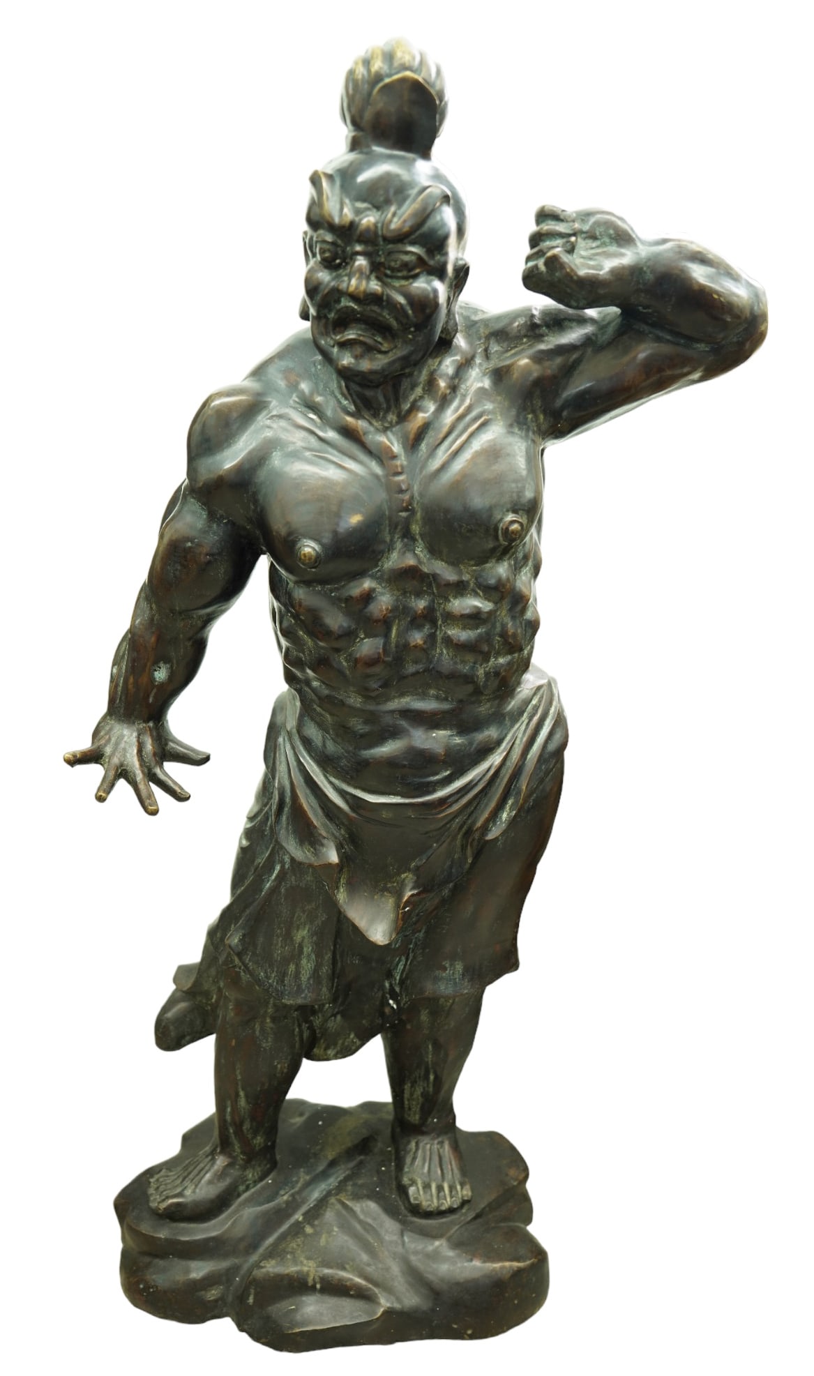 48" Japanese Meiji Temple Warrior Bronze Sculpture (1 of 16)