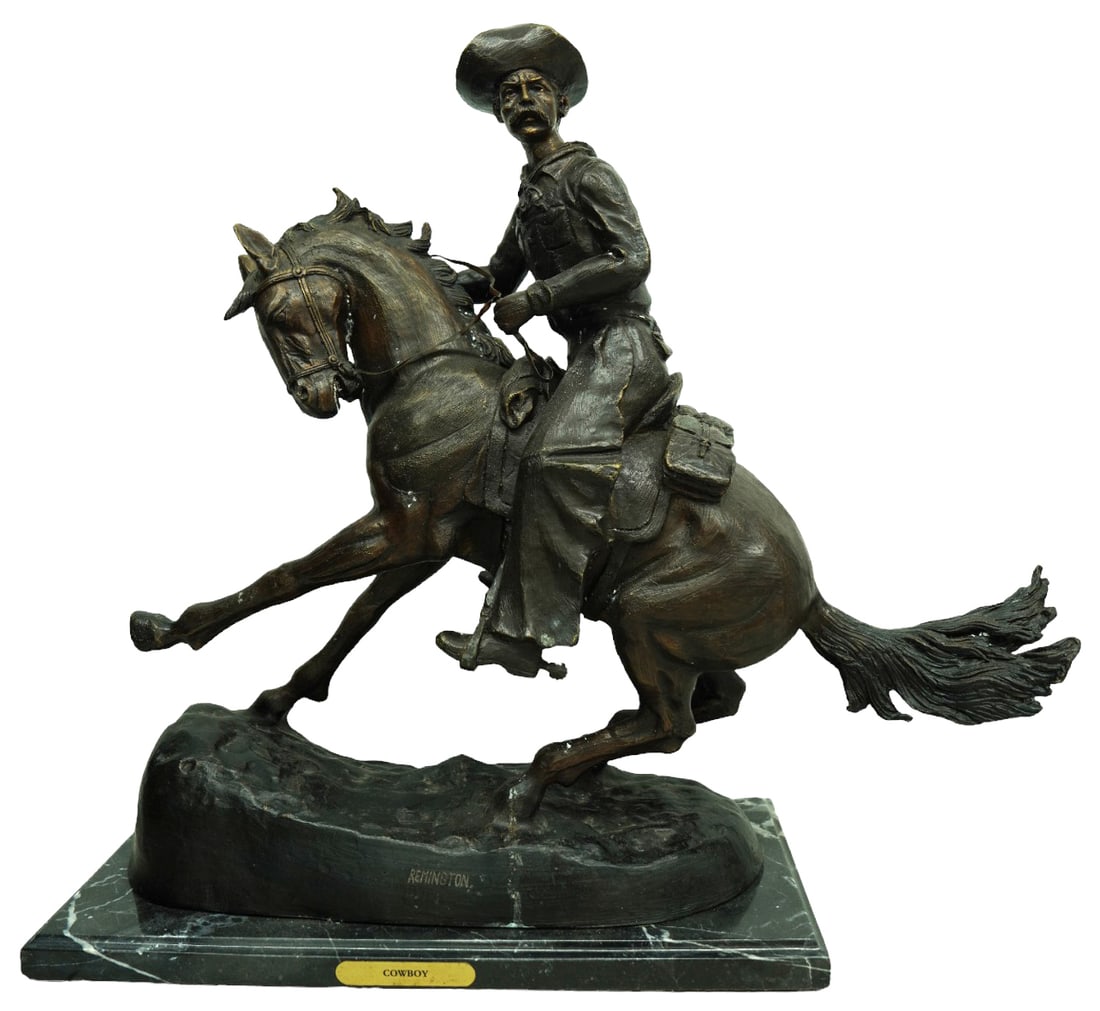 After Frederic Remington's Cowboy Bronze Sculpture (1 of 10)