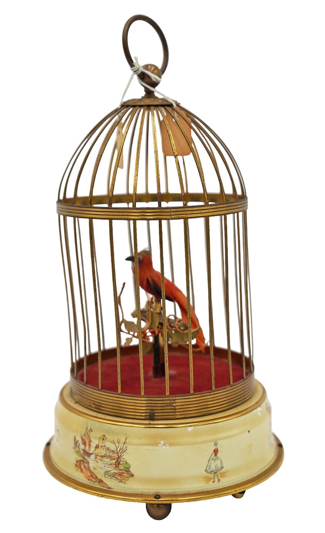 Antique German Musical Bird Cage (1 of 8)