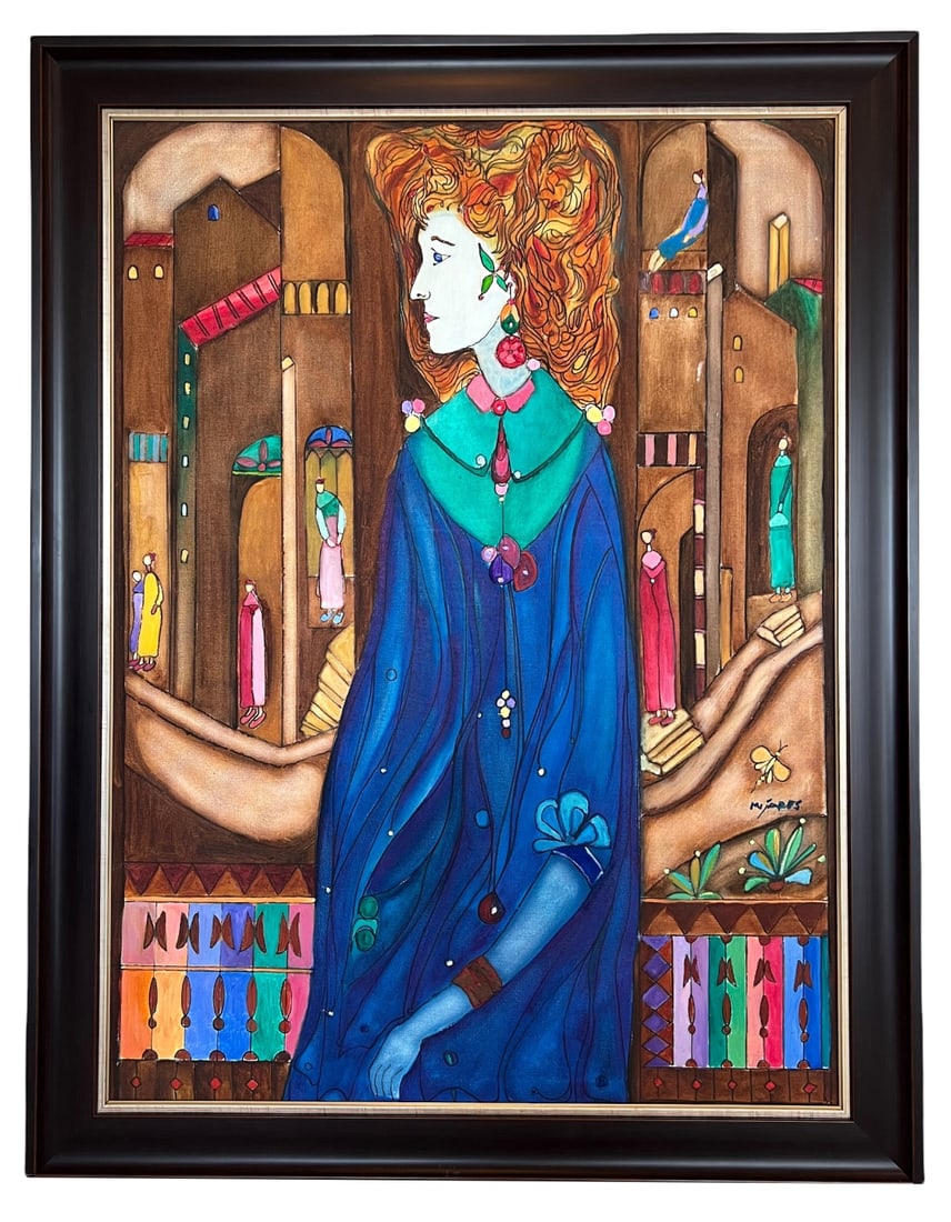 Jose Mijares "Mujer" Oil Painting on Canvas (1 of 10)