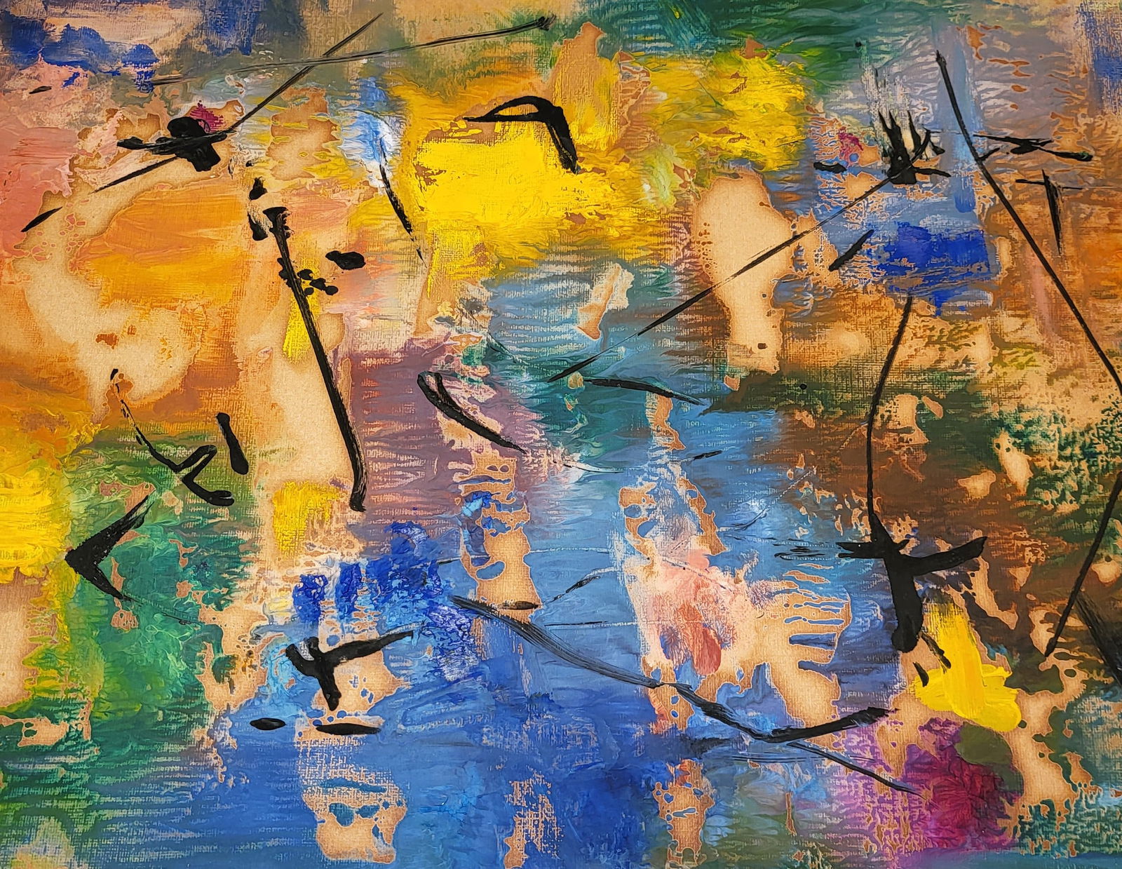 Hans Hofmann Abstract Crayon Gouache on Paper (1 of 8)