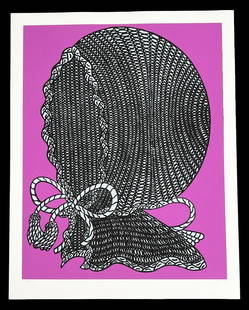 William Copley "Baby Bonnet, 1978" Screenprint: William Nelson Copley (United States/France: 1919 - 1996) screenprint on Somerset paper titled "Baby Bonnet". Hand signed and dated in pencil to lower right. Date: 1978. Pencil edition 75/200 to lower