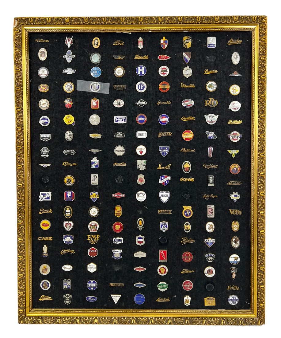 Collection of 155 Antique Car Pin Faces (1 of 1)
